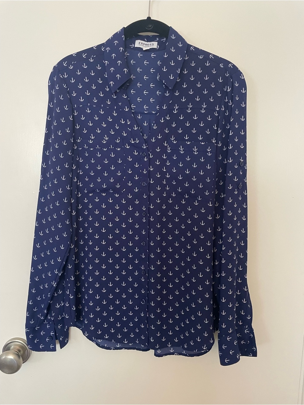 Express Portofino Shirt with Anchor Print